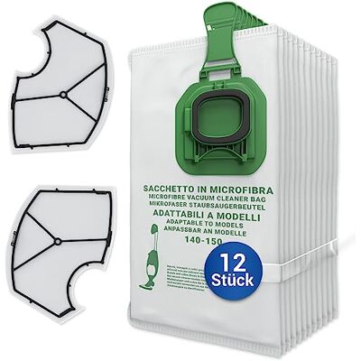 VIOKS 12x Staubsaugerbeutel + 2x Staubsauger Motorfilter Ersatz für Vоrwerk Beutel Zubehör, für Kobold VK 140 VK 150 Staubsauger VIOKS 12x Staubsaugerbeutel + 2x Staubsauger Motorfilter Ersatz für Vоrwerk Beutel Zubehör, für Kobold VK 140 VK 150 Staubsauger