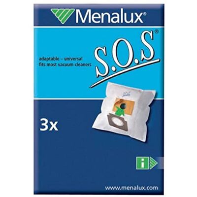 Menalux SOS-UP Universal Staubsaugerbeutel für die meisten Bürstsauger, 3 Stück Menalux SOS-UP Universal Staubsaugerbeutel für die meisten Bürstsauger, 3 Stück