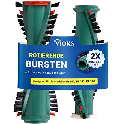 VIOKS 2х Rotierende Bürste Staubsauger Ersatz für Vоrwerk Bürstenwalze, für Staubsauger mit Rotierender Bürste EB 351 350 340 VIOKS 2х Rotierende Bürste Staubsauger Ersatz für Vоrwerk Bürstenwalze, für Staubsauger mit Rotierender Bürste EB 351 350 340