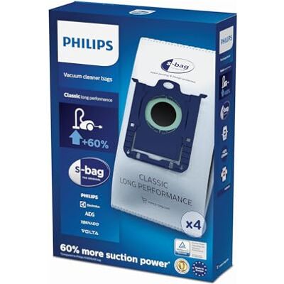 Philips Domestic Appliances FC8021/03 Einweg-Staubbeutel S-Bag Classic Long Performance 3 l Volumen Philips Domestic Appliances FC8021/03 Einweg-Staubbeutel S-Bag Classic Long Performance 3 l Volumen