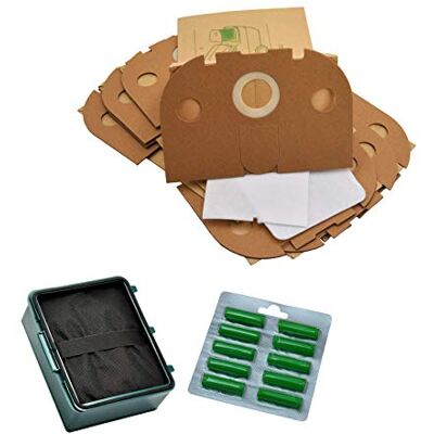 LeaBen 10 Staubsaugerbeutel kompatibel mit Vorwerk Tiger VK251/VK252 Aktivfiltersystem inklusive, hohe Filterleistung, hygienischer Wechsel, reißfest LeaBen 10 Staubsaugerbeutel kompatibel mit Vorwerk Tiger VK251/VK252 Aktivfiltersystem inklusive, hohe Filterleistung, hygienischer Wechsel, reißfest