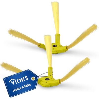 VIOKS Bürstenset Staubsaugerroboter Ersatz für ABC73129901 ABC73129903 Bürste Seitenbürste, Rechts Links, ersetzt ABC73130001 ABC73130003, für Robokin VR62601LV VR6260LV VR6260LVM VIOKS Bürstenset Staubsaugerroboter Ersatz für ABC73129901 ABC73129903 Bürste Seitenbürste, Rechts Links, ersetzt ABC73130001 ABC73130003, für Robokin VR62601LV VR6260LV VR6260LVM
