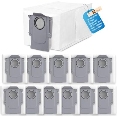 Pure 12 Stück Staubbeutel für Roborock Saros 10/10R/S8 MaxV Ultra/QV 35A /35S/Qrevo Pro/Qrevo Slim/Qrevo Edge/Q revo/Qrevo MaxV/Qrevo S/Qrevo master, Kompatibel Ersatz Zubehör Staubsaugerbeutel Pure 12 Stück Staubbeutel für Roborock Saros 10/10R/S8 MaxV Ultra/QV 35A /35S/Qrevo Pro/Qrevo Slim/Qrevo Edge/Q revo/Qrevo MaxV/Qrevo S/Qrevo master, Kompatibel Ersatz Zubehör Staubsaugerbeutel