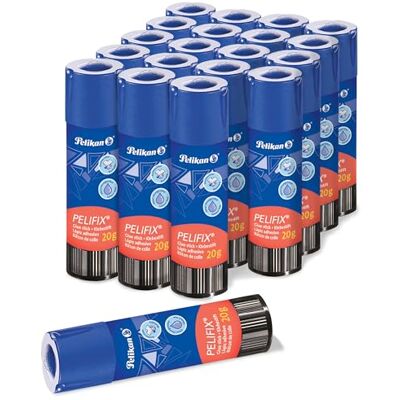 Pelikan Pelifix Klebestift 20g, 20 Stück – kinderfreundlicher für Schule & Basteln Pelikan Pelifix Klebestift 20g, 20 Stück – kinderfreundlicher für Schule & Basteln