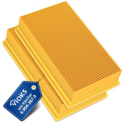 VIOKS 2x Lamellenfilter Flachfaltenfilter Ersatz für Kärchеr Filter 6.904-367.0 Gelb Filter für Kärchеr Staubsauger NT 30/1 Tact Te L Eco & NT 35/1 Ap Te, NT 55/1, NT 361, NT 561 & Bosch GAS 35-55 VIOKS 2x Lamellenfilter Flachfaltenfilter Ersatz für Kärchеr Filter 6.904-367.0 Gelb Filter für Kärchеr Staubsauger NT 30/1 Tact Te L Eco & NT 35/1 Ap Te, NT 55/1, NT 361, NT 561 & Bosch GAS 35-55