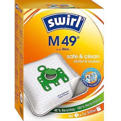 Swirl Y 93 MicroPor Plus Staubsaugerbeutel für Dirt Devil, Samsung, Severin Staubsauger, Anti-Allergen-Filter, 4 Stück inkl. Filter Swirl Y 93 MicroPor Plus Staubsaugerbeutel für Dirt Devil, Samsung, Severin Staubsauger, Anti-Allergen-Filter, 4 Stück inkl. Filter