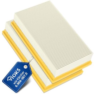 VIOKS 2 Stk Lamellenfilter Staubsauger Ersatz für Kärcher Flachfaltenfilter 6.904-367.0 Filter für Kärcher NT 35/1 Ap/Te/Tact & NT 30/1 Tact, NT 45/1, NT 55/1, NT 561 & Bosch GAS 35-55 VIOKS 2 Stk Lamellenfilter Staubsauger Ersatz für Kärcher Flachfaltenfilter 6.904-367.0 Filter für Kärcher NT 35/1 Ap/Te/Tact & NT 30/1 Tact, NT 45/1, NT 55/1, NT 561 & Bosch GAS 35-55
