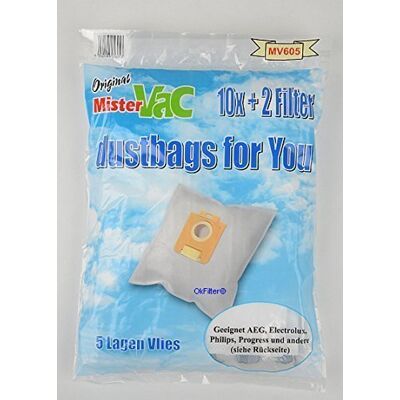 MisterVac MV 605/Staubsaugerbeutel Vlies 5-lagig/SPARPACK 30 TÜTEN inclusive 6 FILTER geeignet AEG ELECTROLUX,EURELEM,HANSEATIC,HUGIN,MIOSTAR,PHILIPS,PRIVILEG,PROGRESS,SATRAP,VOLTA,TORNADO,ZANUSSI,WERTHEIM MisterVac MV 605/Staubsaugerbeutel Vlies 5-lagig/SPARPACK 30 TÜTEN inclusive 6 FILTER geeignet AEG ELECTROLUX,EURELEM,HANSEATIC,HUGIN,MIOSTAR,PHILIPS,PRIVILEG,PROGRESS,SATRAP,VOLTA,TORNADO,ZANUSSI,WERTHEIM