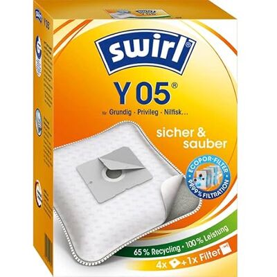 JaTop 4x Original Swirl Y05 Staubsaugerbeutel und 6 Duftblöcke (gratis) zur Vermeidung unangenehmer Gerüche JaTop 4x Original Swirl Y05 Staubsaugerbeutel und 6 Duftblöcke (gratis) zur Vermeidung unangenehmer Gerüche