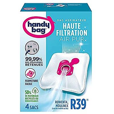 Melitta Handy Bag Staubsaugerbeutel, für Staubsauger Rowenta, luftdichter Verschluss, Filter Öko Rowenta 4 Sacs Melitta Handy Bag Staubsaugerbeutel, für Staubsauger Rowenta, luftdichter Verschluss, Filter Öko Rowenta 4 Sacs