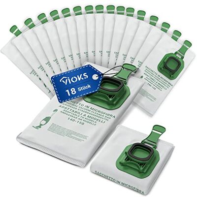 VIOKS 18x Staubsauger Beutel 5 lagig Ersatz für Vоrwerk Filtertüten Staubsaugerbeutel, Vacuum Bags, für Kobold VK 150 VK140 FP140 FP150 VIOKS 18x Staubsauger Beutel 5 lagig Ersatz für Vоrwerk Filtertüten Staubsaugerbeutel, Vacuum Bags, für Kobold VK 150 VK140 FP140 FP150