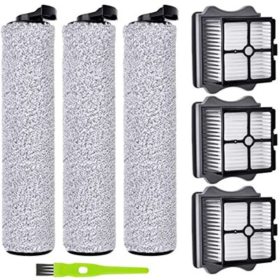 Ecnaka 6 Stück Zubehörset für Tineco iFloor3 / Floor One S3 Nass-und Trockensauger Ersatzteile Enthält 3 Bürstenrolle 3 HEPA-Filter Ecnaka 6 Stück Zubehörset für Tineco iFloor3 / Floor One S3 Nass-und Trockensauger Ersatzteile Enthält 3 Bürstenrolle 3 HEPA-Filter