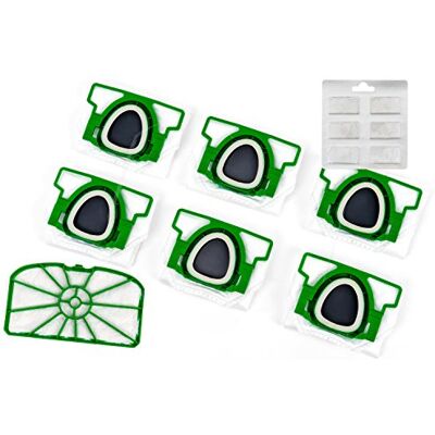 SDE Hepa-Set 6 Staubsaugerbeutel Premium + Motorschutzfilter + Duftchips geeignet für Vorwerk Kobold VK 200 SDE Hepa-Set 6 Staubsaugerbeutel Premium + Motorschutzfilter + Duftchips geeignet für Vorwerk Kobold VK 200