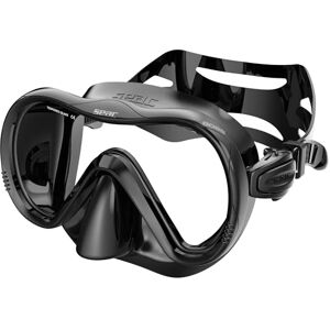 SEAC Schnorchelmaske für Erwachsene aus Silikon mit Einer Linse aus gehärtetem Glas, schnelle Einstellung per Knopfdruck, verstellbares Band, Schwarz/Silber, Rigid Box Schwarz mit Reißverschluss SEAC Schnorchelmaske für Erwachsene aus Silikon mit Einer Linse aus gehärtetem Glas, schnelle Einstellung per Knopfdruck, verstellbares Band, Schwarz/Silber, Rigid Box Schwarz mit Reißverschluss