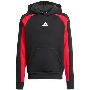 Adidas Unisex Kinder Seasonal Essentials Colorblock Fleece Hoodie, Black/Pure Ruby/White, 7-8 Years Adidas Unisex Kinder Seasonal Essentials Colorblock Fleece Hoodie, Black/Pure Ruby/White, 7-8 Years