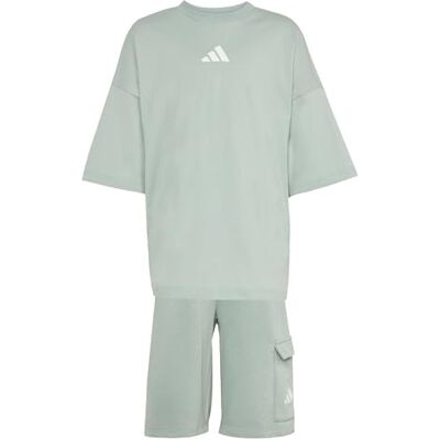 Adidas Unisex Kids TIRO_NSTER T-SHIRT SET, blush pink/white, 7-8 Years Adidas Unisex Kids TIRO_NSTER T-SHIRT SET, blush pink/white, 7-8 Years
