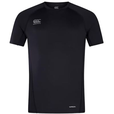 Canterbury Small Logo Superlight T-Shirt für Herren, Schwarz/Gunmetal-Grau, 3XL Canterbury Small Logo Superlight T-Shirt für Herren, Schwarz/Gunmetal-Grau, 3XL