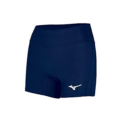 Mizuno Damen Volleyball-Shorts mit erhöhter Innenbeinlänge 10,2 cm, Damen, Volleyball-Shorts, Elevated 4" Inseam Volleyball Short, Navy, Medium Mizuno Damen Volleyball-Shorts mit erhöhter Innenbeinlänge 10,2 cm, Damen, Volleyball-Shorts, Elevated 4" Inseam Volleyball Short, Navy, Medium
