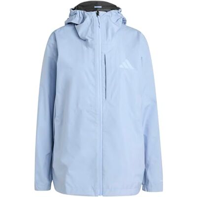 Adidas Women's Terrex Multi 2.5 Layer CLIMAPROOF Rain Jacket, glow blue, XS Adidas Women's Terrex Multi 2.5 Layer CLIMAPROOF Rain Jacket, glow blue, XS