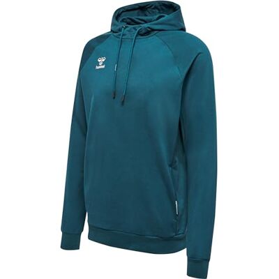 hummel Herren Hmlmove Grid Cotton Hoodie Hooded Sweatshirt, Deep Teal, S EU hummel Herren Hmlmove Grid Cotton Hoodie Hooded Sweatshirt, Deep Teal, S EU