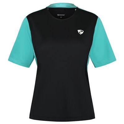 Ziener Damen NESMERALDA-Z Funktionelles T-Shirt, Black.Tropical Teal, 44 Ziener Damen NESMERALDA-Z Funktionelles T-Shirt, Black.Tropical Teal, 44