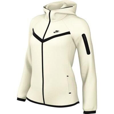 Nike Sportswear Tech Fleece Windrunner Kapuzenjacke Für Damen, Sail/Black, HV6747-133, M Nike Sportswear Tech Fleece Windrunner Kapuzenjacke Für Damen, Sail/Black, HV6747-133, M