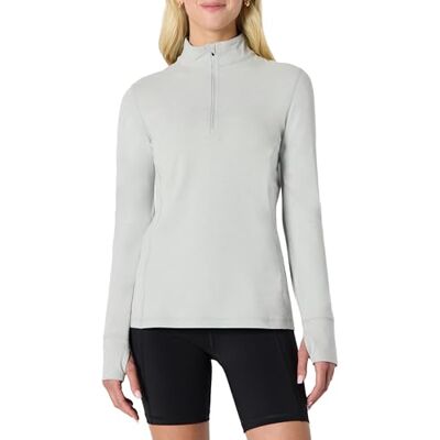 Amazon Damen Athletisches Weiches Leichtes Langarm-Trainingsoberteil Viertelreißverschluss, Taube Space-dye, XS Amazon Damen Athletisches Weiches Leichtes Langarm-Trainingsoberteil Viertelreißverschluss, Taube Space-dye, XS