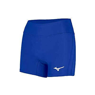 Mizuno Damen Volleyball-Shorts mit erhöhter Innenbeinlänge 10,2 cm, Königsblau, Größe XL Mizuno Damen Volleyball-Shorts mit erhöhter Innenbeinlänge 10,2 cm, Königsblau, Größe XL