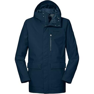Schöffel Herren Parka Gillingham M, winddichter, atmungsaktiver Regenparka, urbane Outdoor Jacke, Wanderjacke mit Taillenzug, moonlit ocean, 46 Schöffel Herren Parka Gillingham M, winddichter, atmungsaktiver Regenparka, urbane Outdoor Jacke, Wanderjacke mit Taillenzug, moonlit ocean, 46