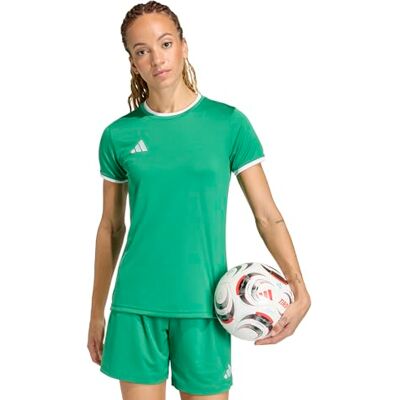 Adidas Damen Entrada26 Jersey Shirt, Team Green/White, M Adidas Damen Entrada26 Jersey Shirt, Team Green/White, M