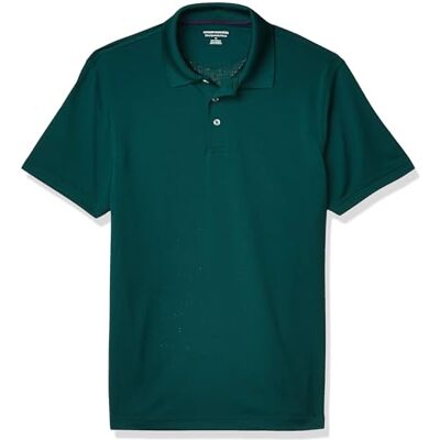 Amazon Herren Golf-Poloshirt, Kurzärmelig, Schmal Geschnitten, Schnell Trocknend, Dunkelgrün, XL Amazon Herren Golf-Poloshirt, Kurzärmelig, Schmal Geschnitten, Schnell Trocknend, Dunkelgrün, XL