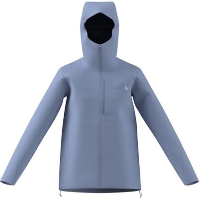 Adidas Women's Terrex Multi 2.5 Layer CLIMAPROOF Rain Jacket, glow blue, M Adidas Women's Terrex Multi 2.5 Layer CLIMAPROOF Rain Jacket, glow blue, M