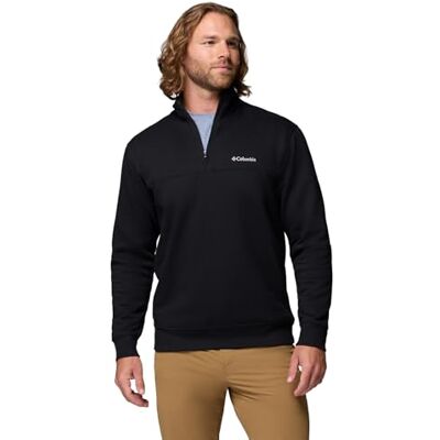 Columbia Hart Mountain II Herren-Fleecejacke mit halbem Reißverschluss, Schwarz, Größe L Columbia Hart Mountain II Herren-Fleecejacke mit halbem Reißverschluss, Schwarz, Größe L