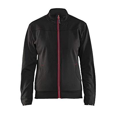 BLÅKLÄDER Blaklader 339425269956XL Damen Sweatshirt mit Reissverschluss, Schwarz/Rot, Größe XL BLÅKLÄDER Blaklader 339425269956XL Damen Sweatshirt mit Reissverschluss, Schwarz/Rot, Größe XL