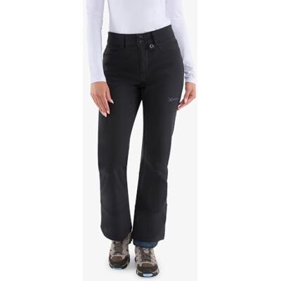 ARCTIX Damen Sarah Softshell-Hose mit Fleece-Futter Schneehose, Schwarz, Medium (8-10) Long ARCTIX Damen Sarah Softshell-Hose mit Fleece-Futter Schneehose, Schwarz, Medium (8-10) Long