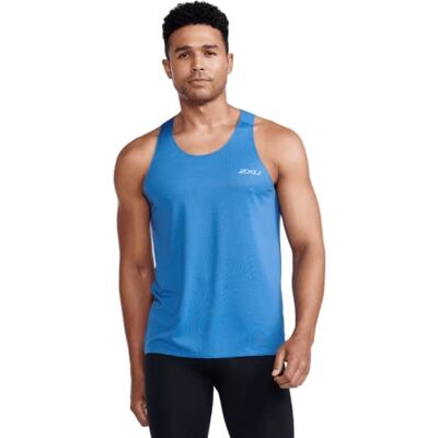 2XU Herren Light Speed Tech Singlet Tank Top, Starling/Black Reflective, XS 2XU Herren Light Speed Tech Singlet Tank Top, Starling/Black Reflective, XS