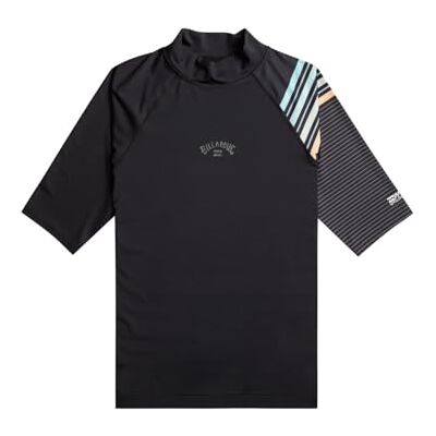 Billabong Contrast Kurzärmelige UPF 50 Rash Vest für Herren Schwarz Billabong Contrast Kurzärmelige UPF 50 Rash Vest für Herren Schwarz