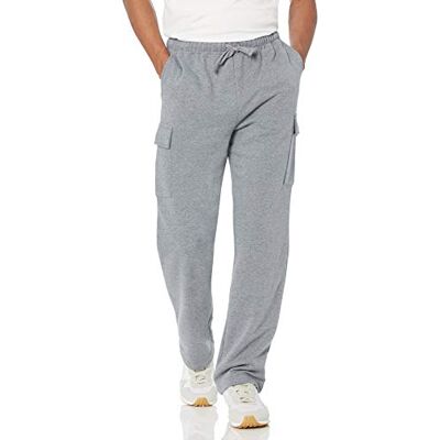 Amazon Herren Cargo-Fleece-Sweathose, Hellgrau meliert, Größe M Amazon Herren Cargo-Fleece-Sweathose, Hellgrau meliert, Größe M