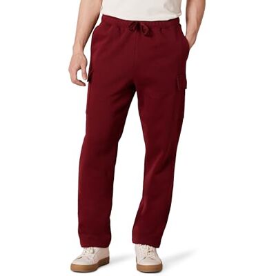 Amazon Cargo-Fleece-Jogginghose für Herren, Dunkelrot, Größe XL Amazon Cargo-Fleece-Jogginghose für Herren, Dunkelrot, Größe XL