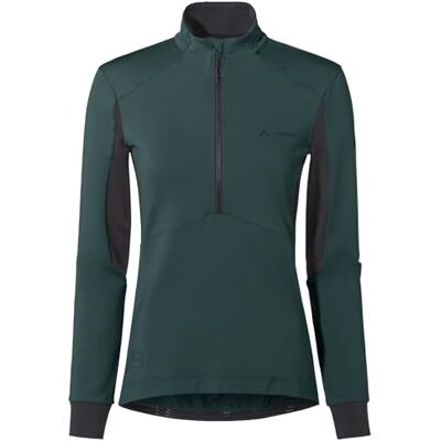 VAUDE Damen Langarm Fahrradtrikot Kuro Halfzip LS Tricot, warm, atmungsaktiv & schnelltrocknend, Passform: Slim fit, deep Pond, 42 VAUDE Damen Langarm Fahrradtrikot Kuro Halfzip LS Tricot, warm, atmungsaktiv & schnelltrocknend, Passform: Slim fit, deep Pond, 42