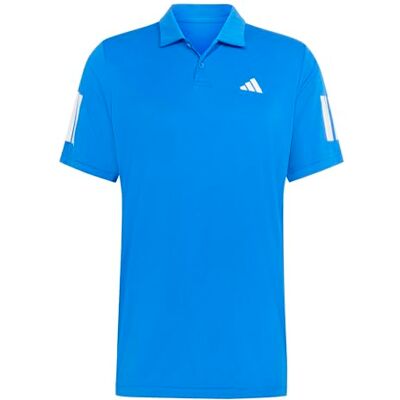 Adidas Men's Club Tennis 3-Stripes Polo Shirt, Glory Blue, M Adidas Men's Club Tennis 3-Stripes Polo Shirt, Glory Blue, M