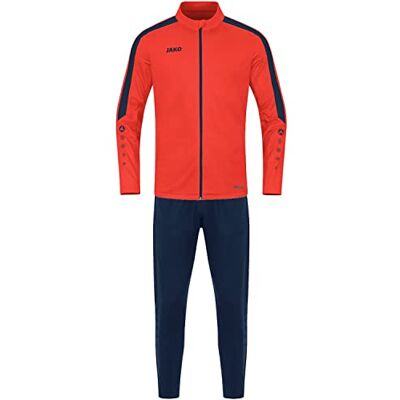 JAKO Damen Trainingsanzug Polyester Power, Flame/Marine, 36 JAKO Damen Trainingsanzug Polyester Power, Flame/Marine, 36