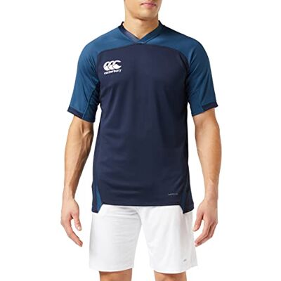 Canterbury Herren Vapodri Evader Hooped Jersey Technology Pro Athletic Fit Durable Technisches Rugby-Trikot, Navy, XL EU Canterbury Herren Vapodri Evader Hooped Jersey Technology Pro Athletic Fit Durable Technisches Rugby-Trikot, Navy, XL EU