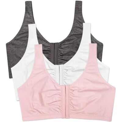 Fruit of the Loom Damen-Sport-BH mit Frontverschluss, Baumwollmischung, einfache Passform und Gute Unterstützung Fruit of the Loom Damen-Sport-BH mit Frontverschluss, Baumwollmischung, einfache Passform und Gute Unterstützung