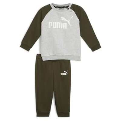 Puma Unisex Baby Minicats ESS Raglan Jogger FL Trainingsanzug, Dark Olive, 62 EU Puma Unisex Baby Minicats ESS Raglan Jogger FL Trainingsanzug, Dark Olive, 62 EU