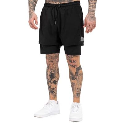 BENLEE Herren Funktionsshorts schmale Passform OCARS, Black/Silver, XXL BENLEE Herren Funktionsshorts schmale Passform OCARS, Black/Silver, XXL