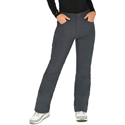 ARCTIX Damen Sarah Fleece-Lined Softshell Pants Schneehose, Stahl, X-Small (0-2) Short ARCTIX Damen Sarah Fleece-Lined Softshell Pants Schneehose, Stahl, X-Small (0-2) Short