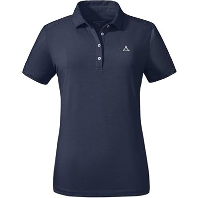 Schöffel Damen CIRC Polo Shirt Tauron L, kreislauffähiges Wandershirt, schnell trocknendes, leichtes Poloshirt mit Fast 100% Recyclingfähigkeit, Navy Blazer, 48 Schöffel Damen CIRC Polo Shirt Tauron L, kreislauffähiges Wandershirt, schnell trocknendes, leichtes Poloshirt mit Fast 100% Recyclingfähigkeit, Navy Blazer, 48