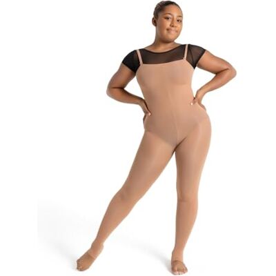 Capezio Damen Ultraweiche Steigbügel-Body-Tight Körpereng anliegend, Beige, XXL Größen Capezio Damen Ultraweiche Steigbügel-Body-Tight Körpereng anliegend, Beige, XXL Größen