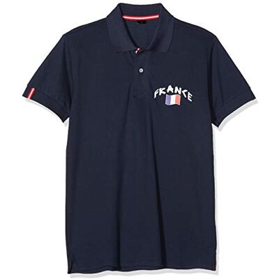 Supportershop Poloshirt Rugby Frankreich Unisex Erwachsene, Blau (Marine), XXL Supportershop Poloshirt Rugby Frankreich Unisex Erwachsene, Blau (Marine), XXL